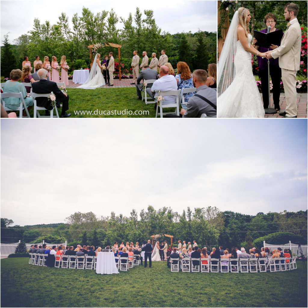 BARN ON BRIDGE WEDDING CEREMONY PHOTOS