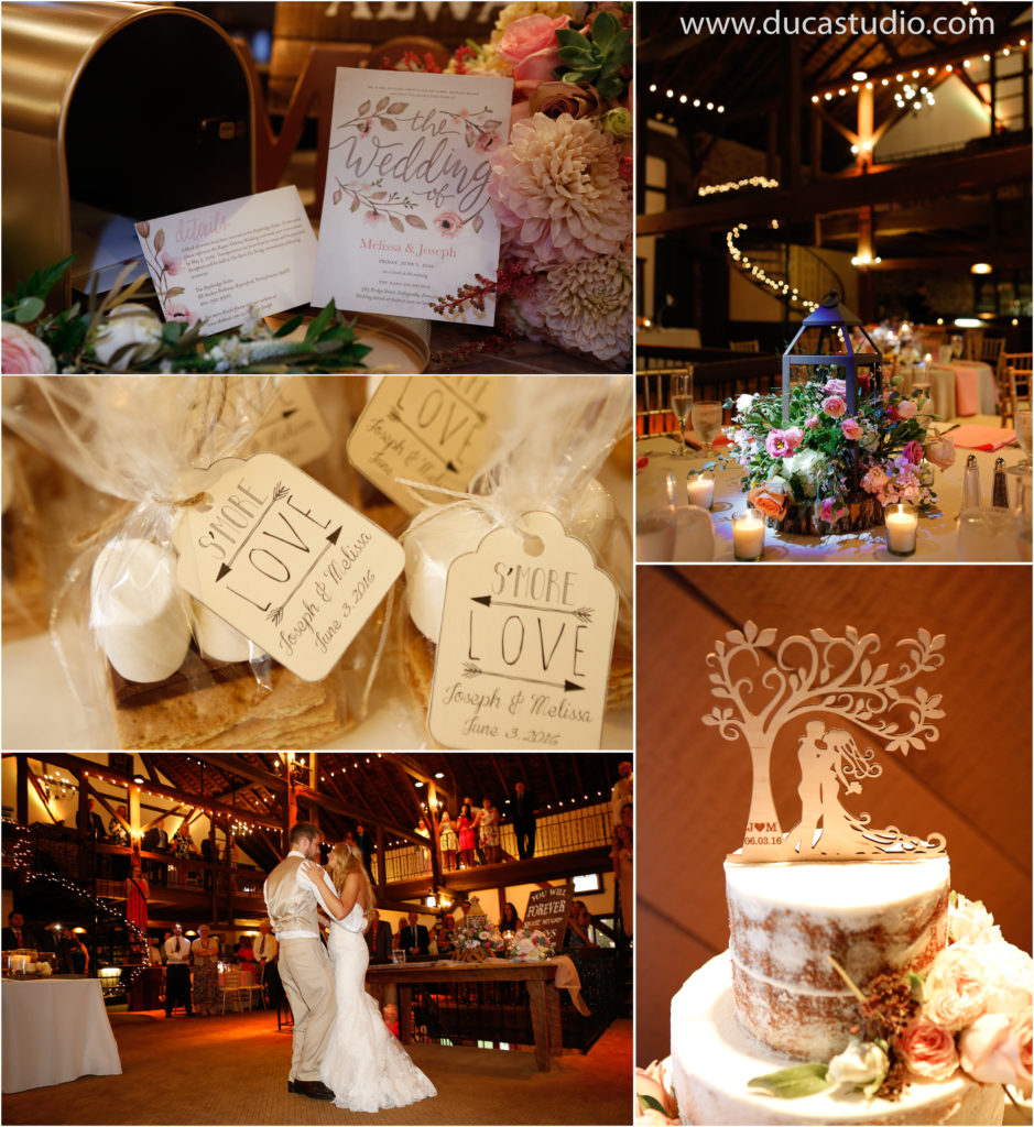 BARN ON BRIDGE WEDDING RECEPTION PHOTOS