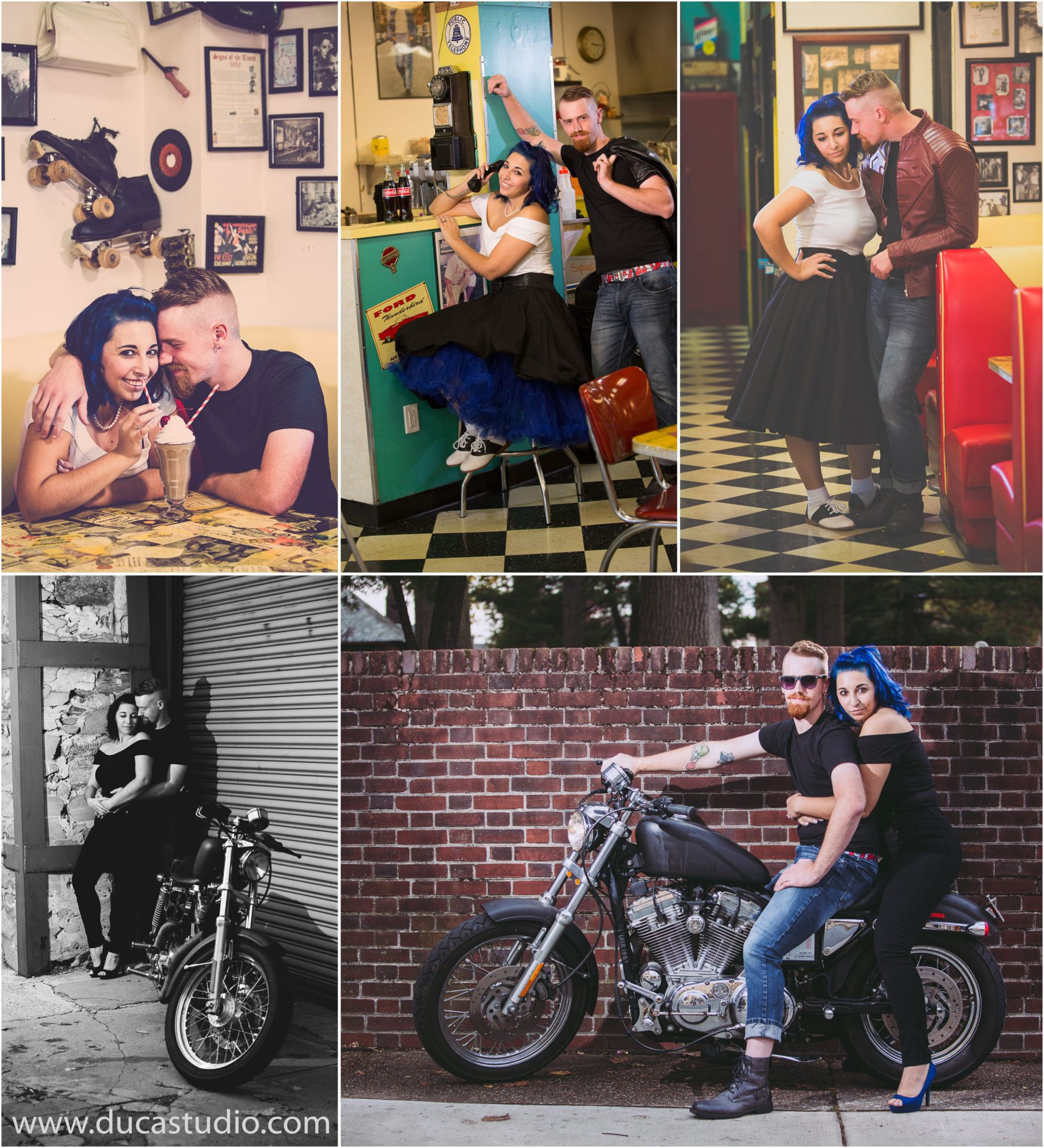 1950s-theme-engagement-session