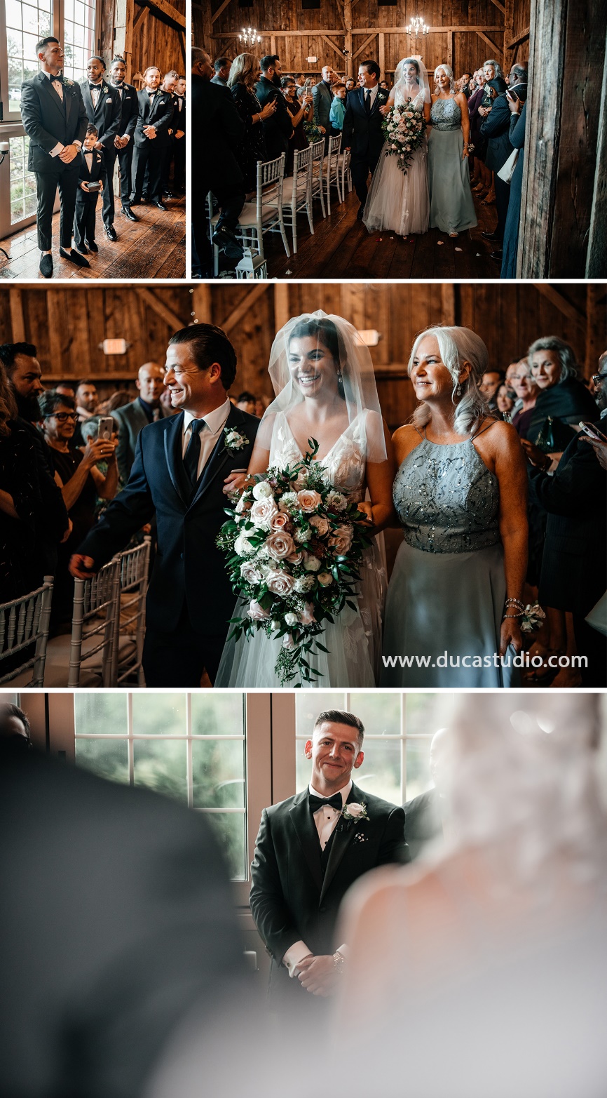 bride and groom laid eyes